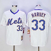 New York Mets #33 Matt Harvey White(Blue Strip) Cooperstown Stitched Jersey,baseball caps,new era cap wholesale,wholesale hats